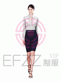 女職業(yè)裝長袖襯衫設(shè)計(jì)圖136