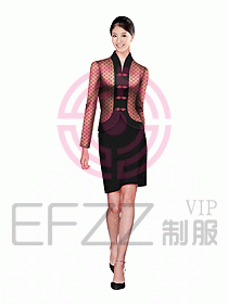 中餐服務員服裝設計效果圖1049