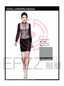中餐服務(wù)員服裝設(shè)計效果圖1075