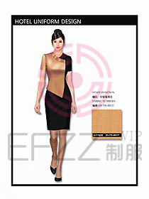 中餐服務(wù)員制服設(shè)計(jì)效果圖1104