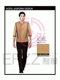 中餐服務(wù)員制服設(shè)計(jì)效果圖1105