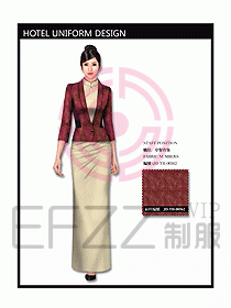 中餐服務(wù)員制服設(shè)計效果圖1112