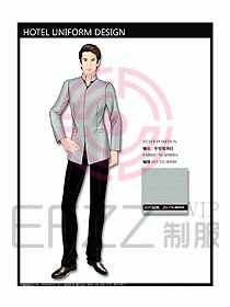 中餐服務員制服設計效果圖1124