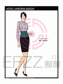 中餐服務(wù)員制服設(shè)計效果圖1148