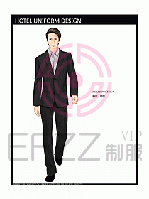 酒店總臺接待員制服設(shè)計效果圖428