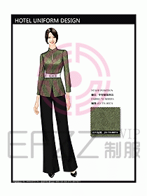 酒店中餐服務(wù)員制服設(shè)計效果圖1193