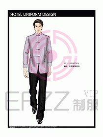 酒店中餐服務(wù)員制服設(shè)計圖1196