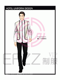 酒店中餐服務(wù)員制服設(shè)計(jì)圖1207