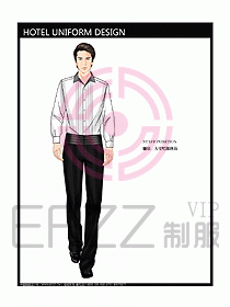酒店西餐服務生制服設計圖756