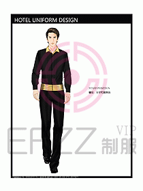 酒店西餐服務(wù)生制服設(shè)計(jì)圖754