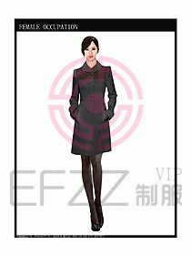 女職業(yè)裝OL大衣設(shè)計(jì)圖123