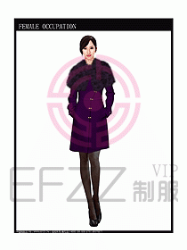 女職業(yè)裝OL大衣設計圖131