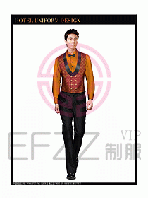 酒店西餐服務(wù)生制服設(shè)計(jì)圖805